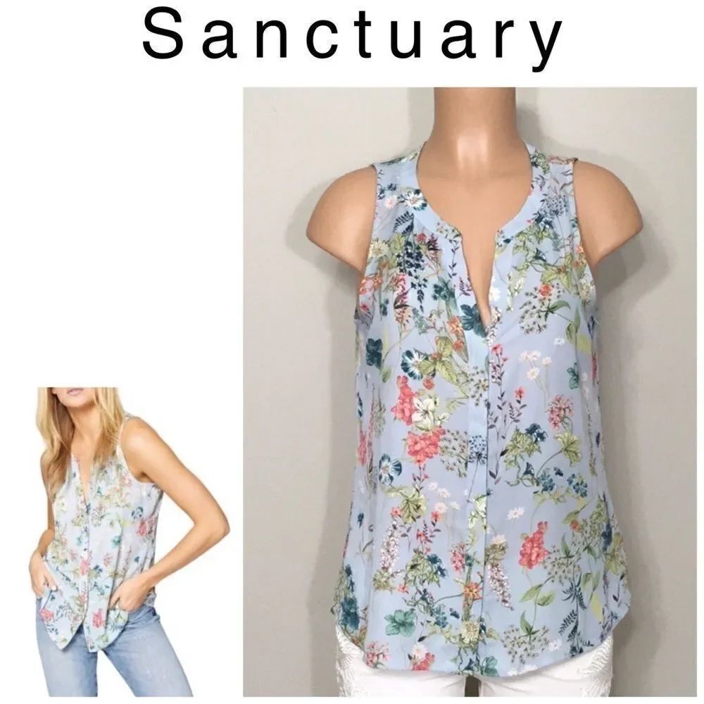 New. Botanical bluebell shell top. NWT